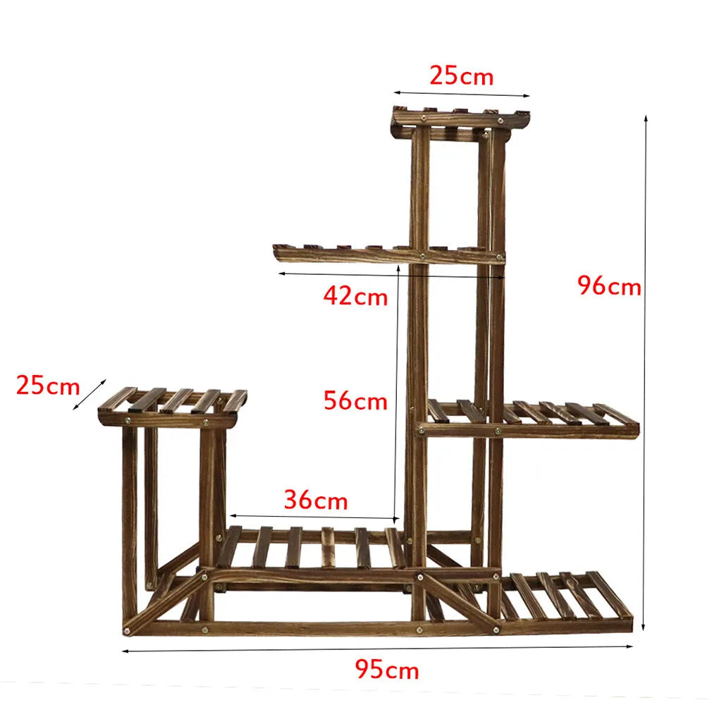 5 Tier Wooden Plant Stand