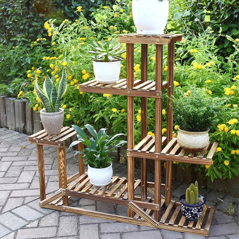 5 Tier Wooden Plant Stand