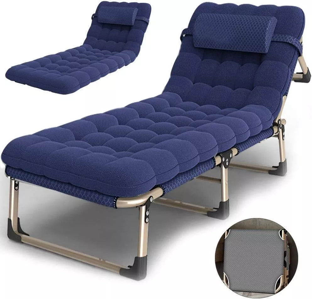 Blue Folding Sun Lounger