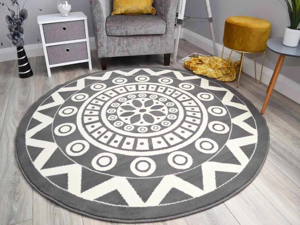 100cm Abstract Round Rug