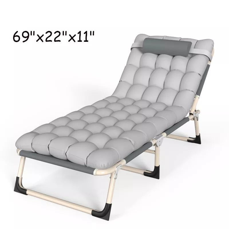 Grey Reclining Sun Lounger