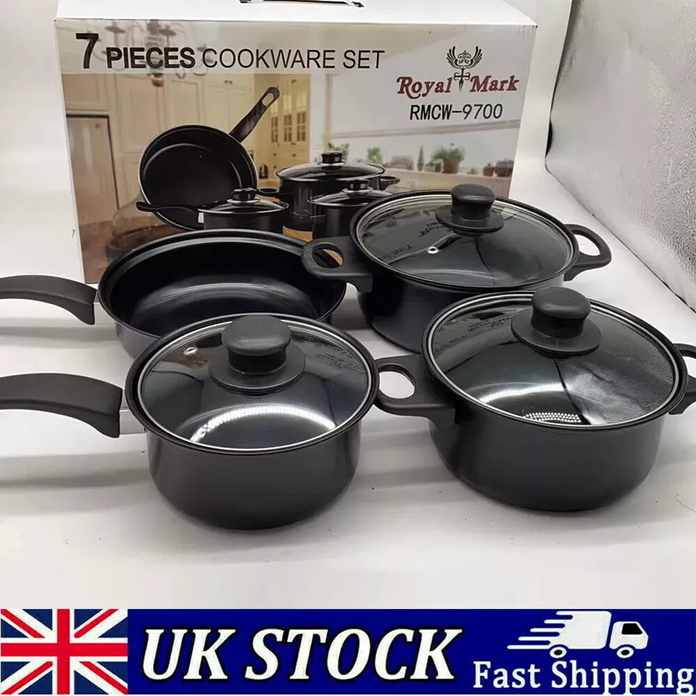 7Pcs Non Stick Saucepan Cookware Set