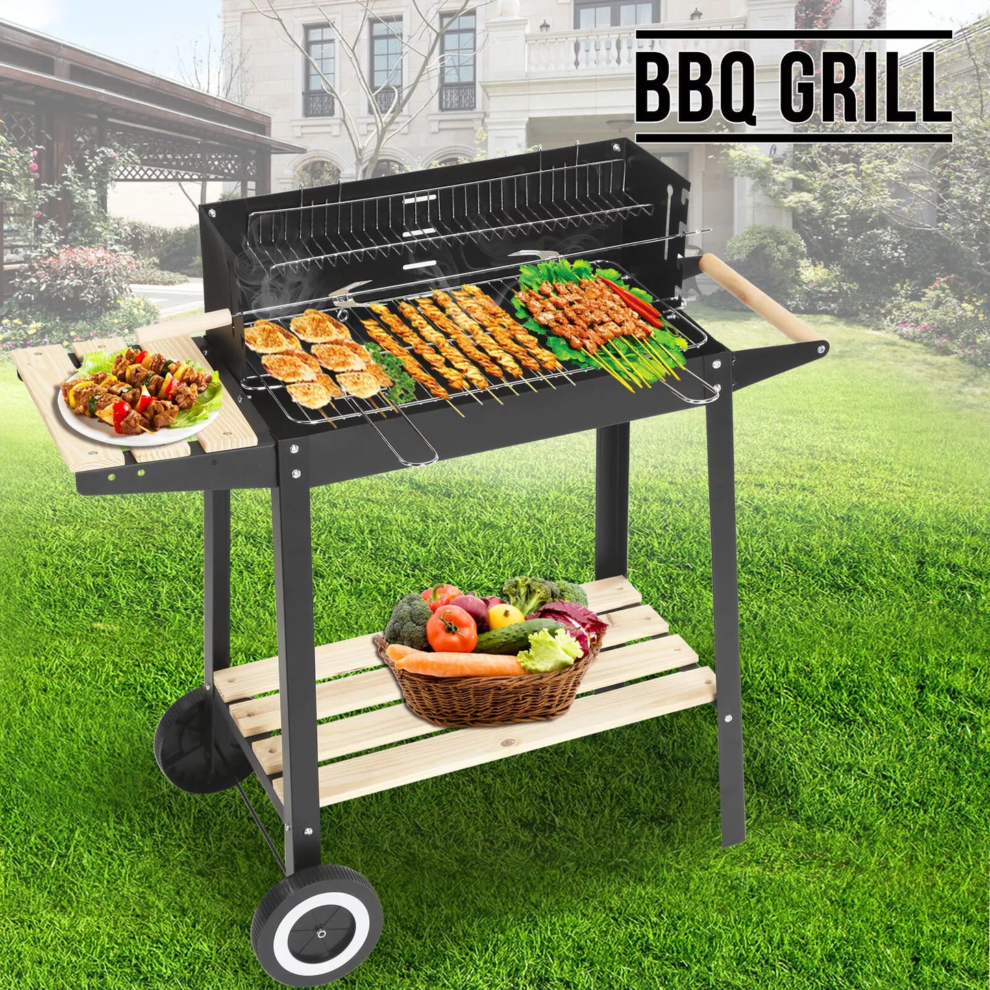 Rectangular BBQ Charcoal Grill