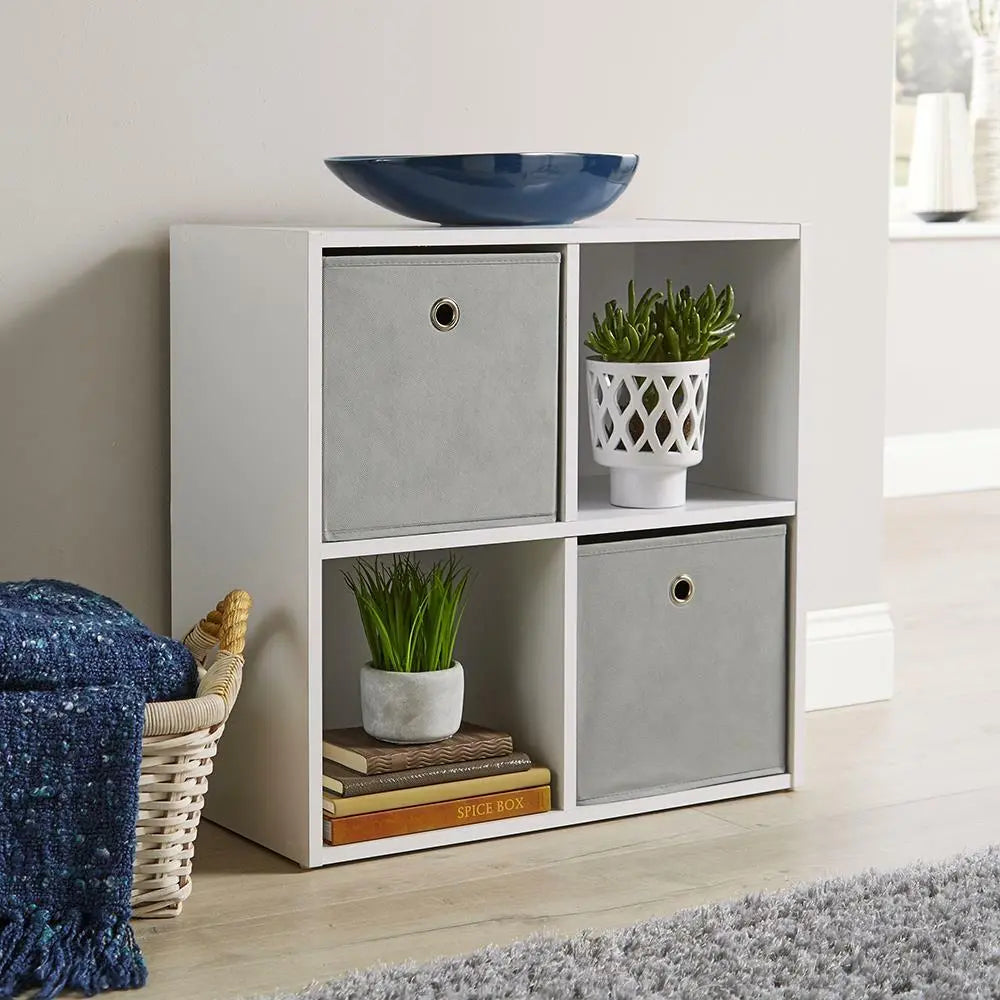 4 Cube White Bookcase