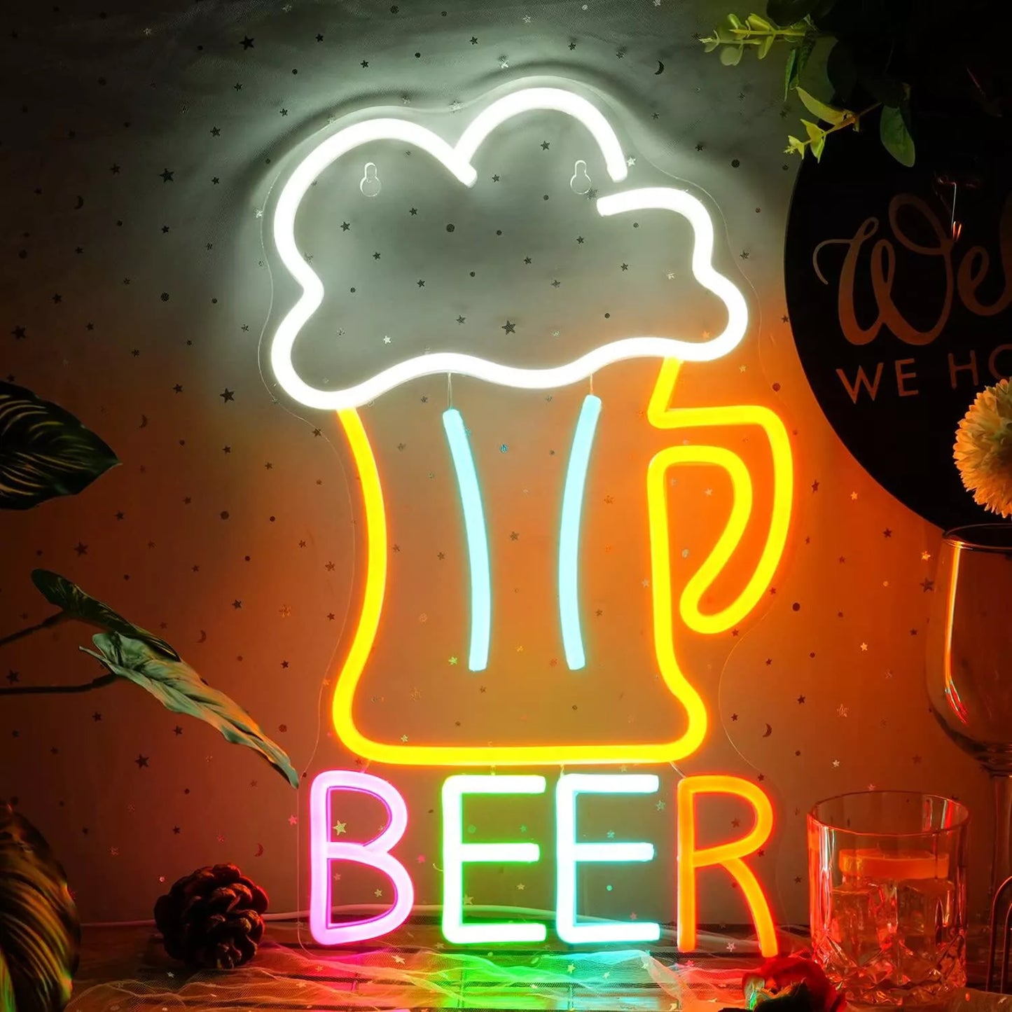 Dimmable Large Beer LED Neon Sign Light