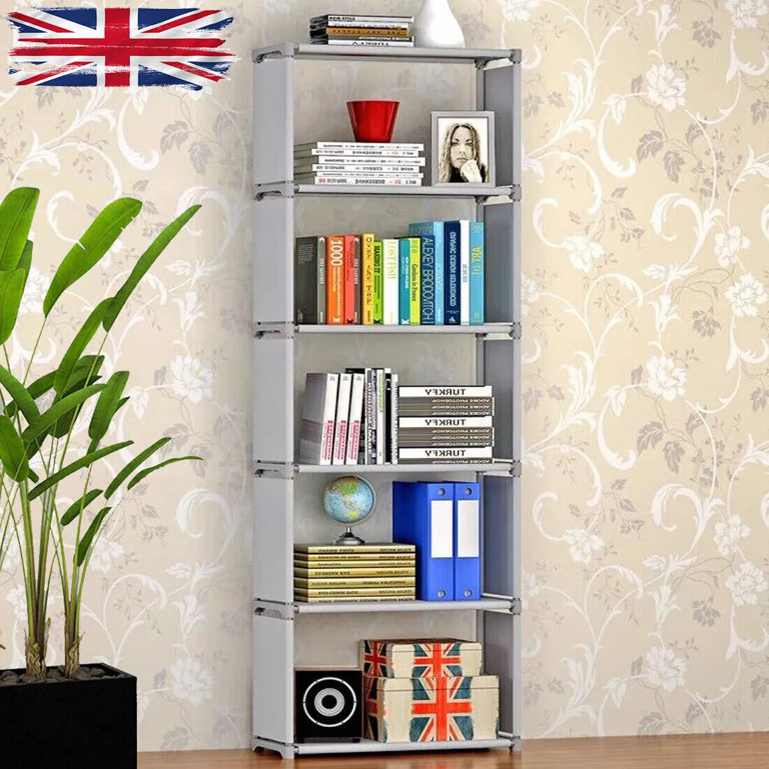 6 Tier 5 Cubes Modern Book Shelf