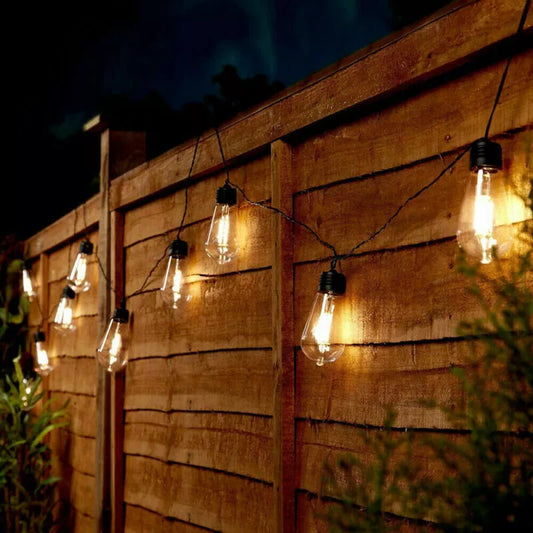 5M 20LED Solar Powered Retro Bulb String Lights