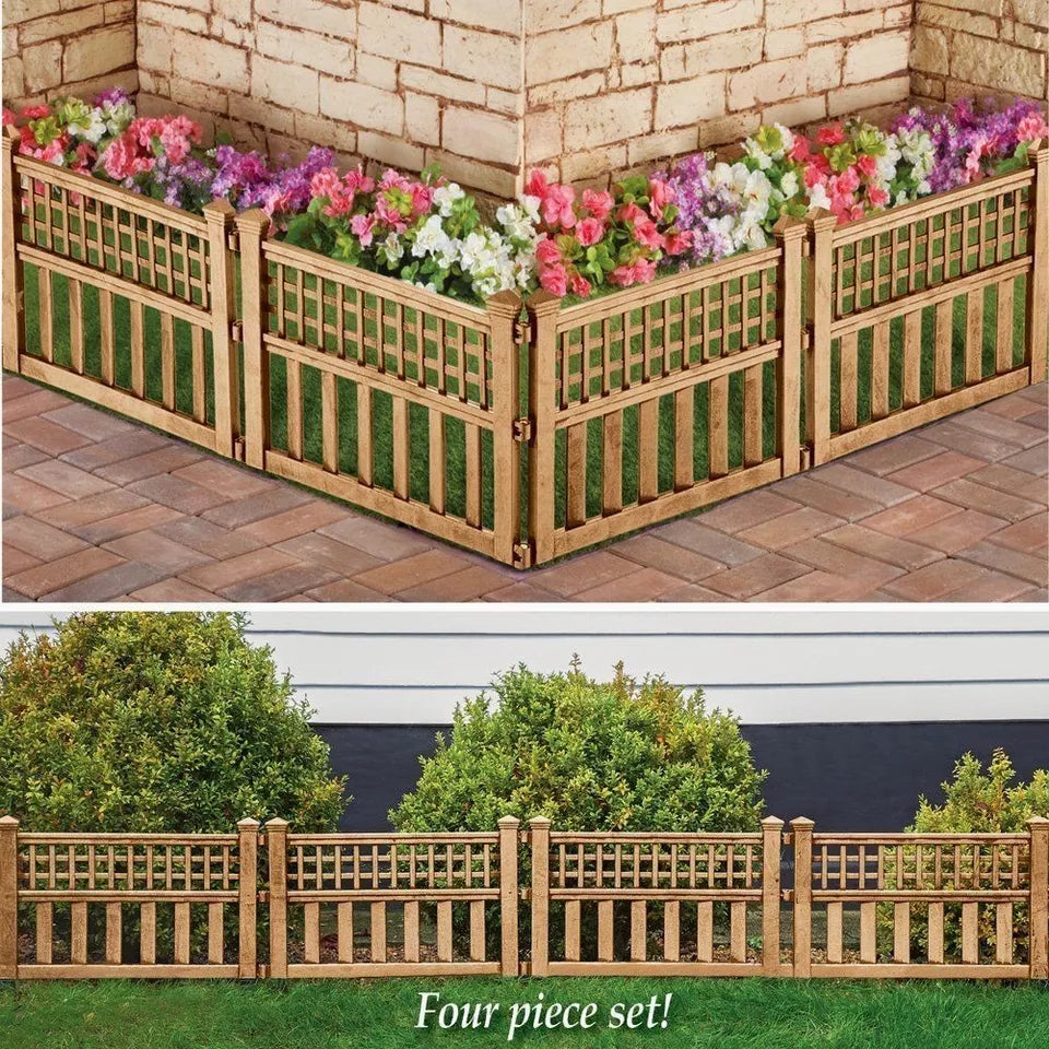 4 x BRONZE PLASTIC FENCE PANELS