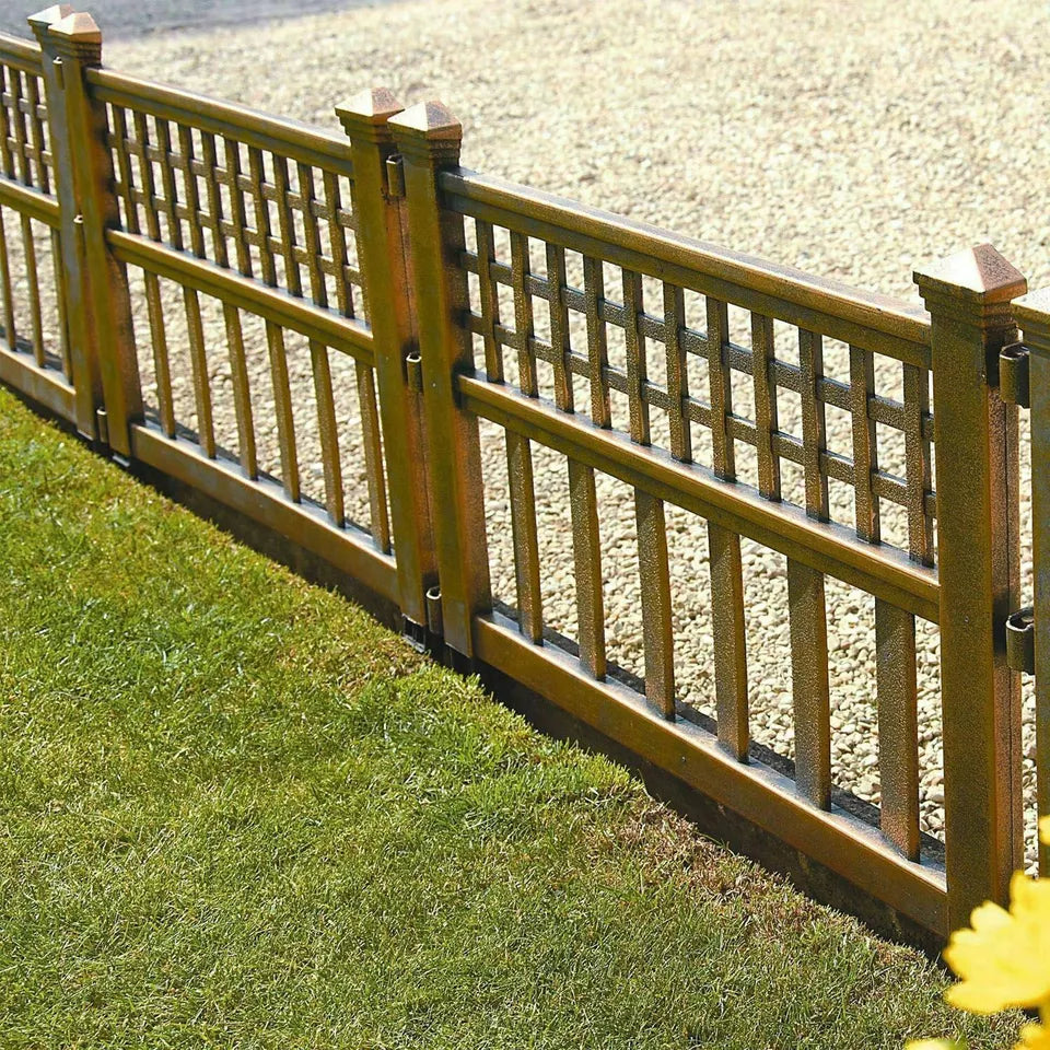 4 x BRONZE PLASTIC FENCE PANELS