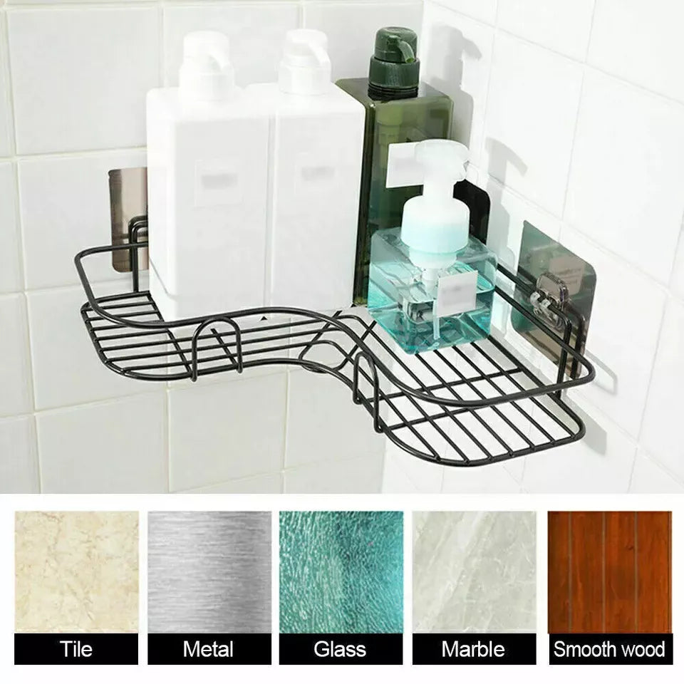 2X Self Adhesive Shower Shelf