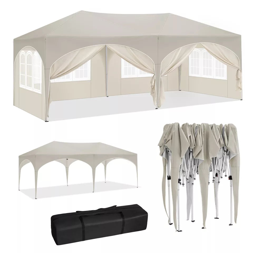 3x 6m Pop up Premium Gazebo with Sides