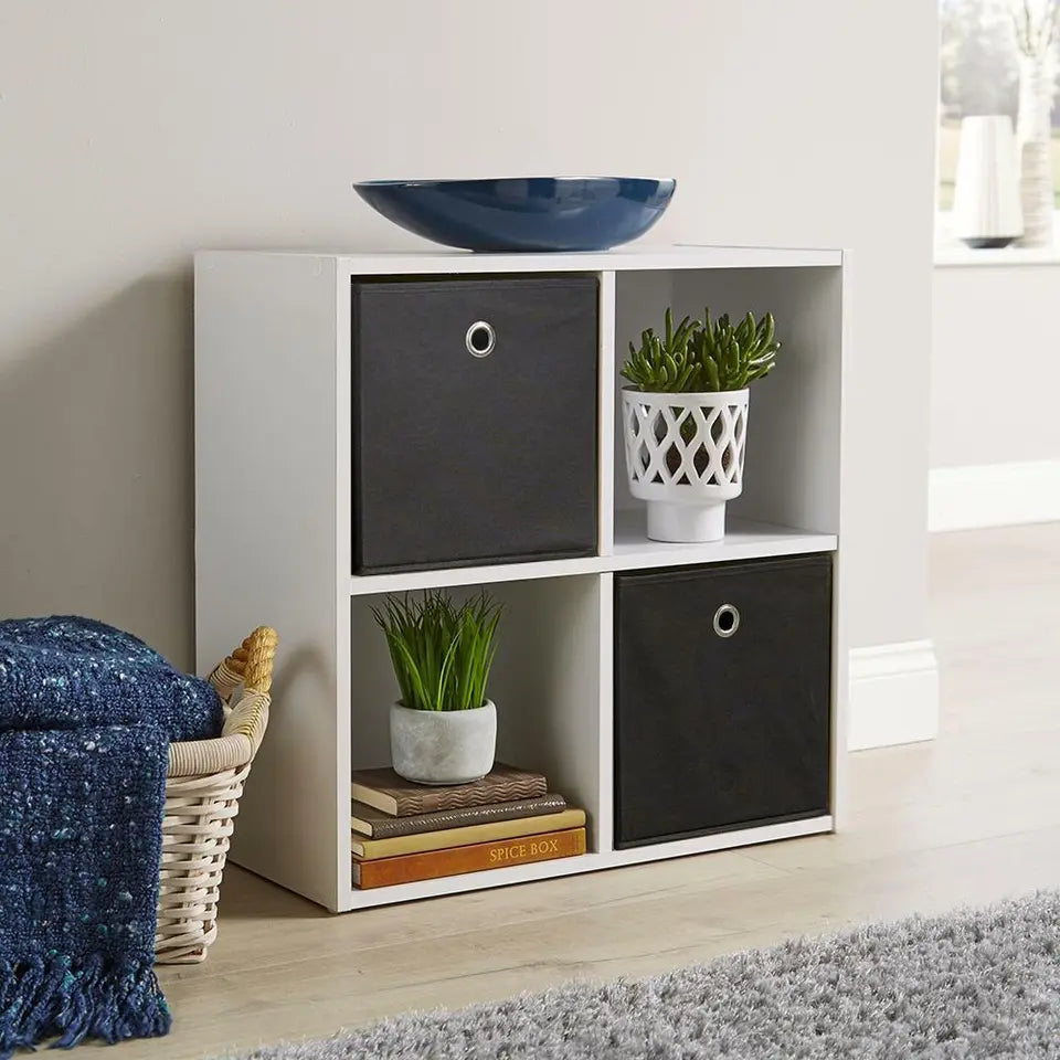 4 Cube White Bookcase