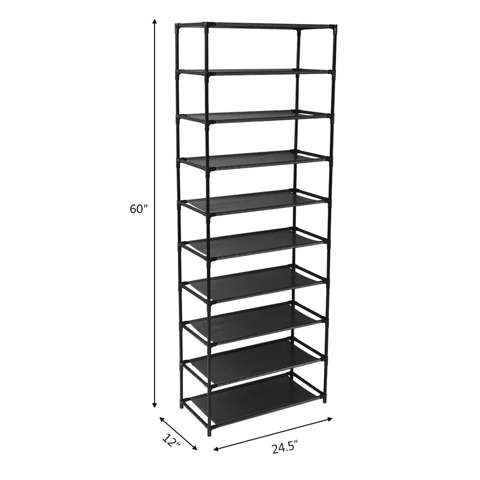 10 Tier Stackable Shoe Rack