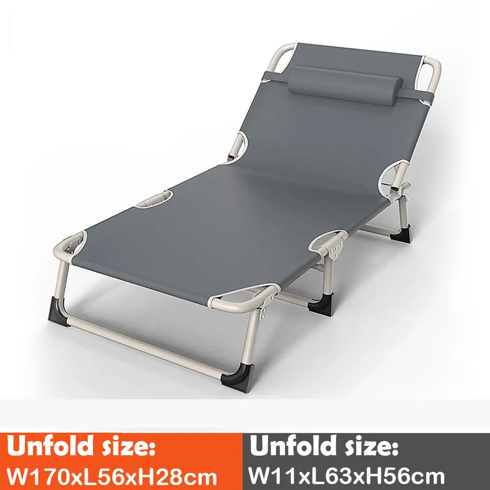 Grey Reclining Sun Lounger