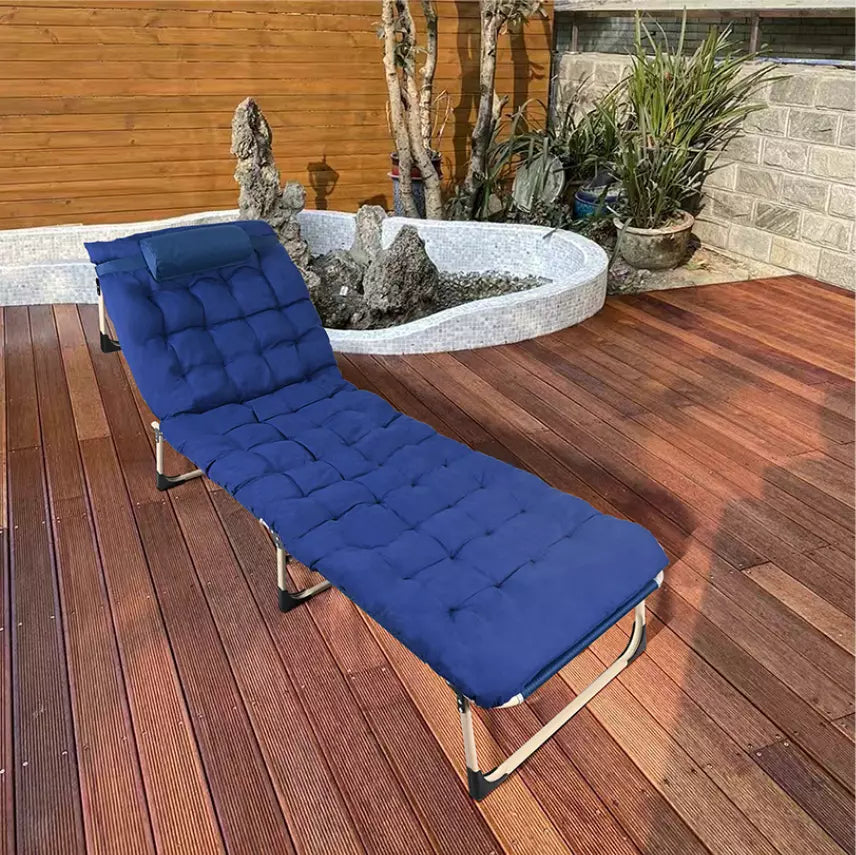 Blue Folding Sun Lounger