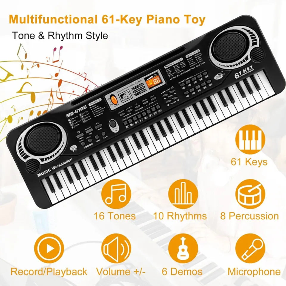 61 Key Electric Digital Piano Musical Beginner Electronic Keyboard