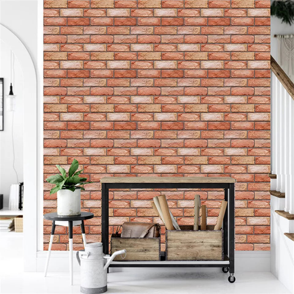 11Pcs 3D Tile Brick Wall Sticker