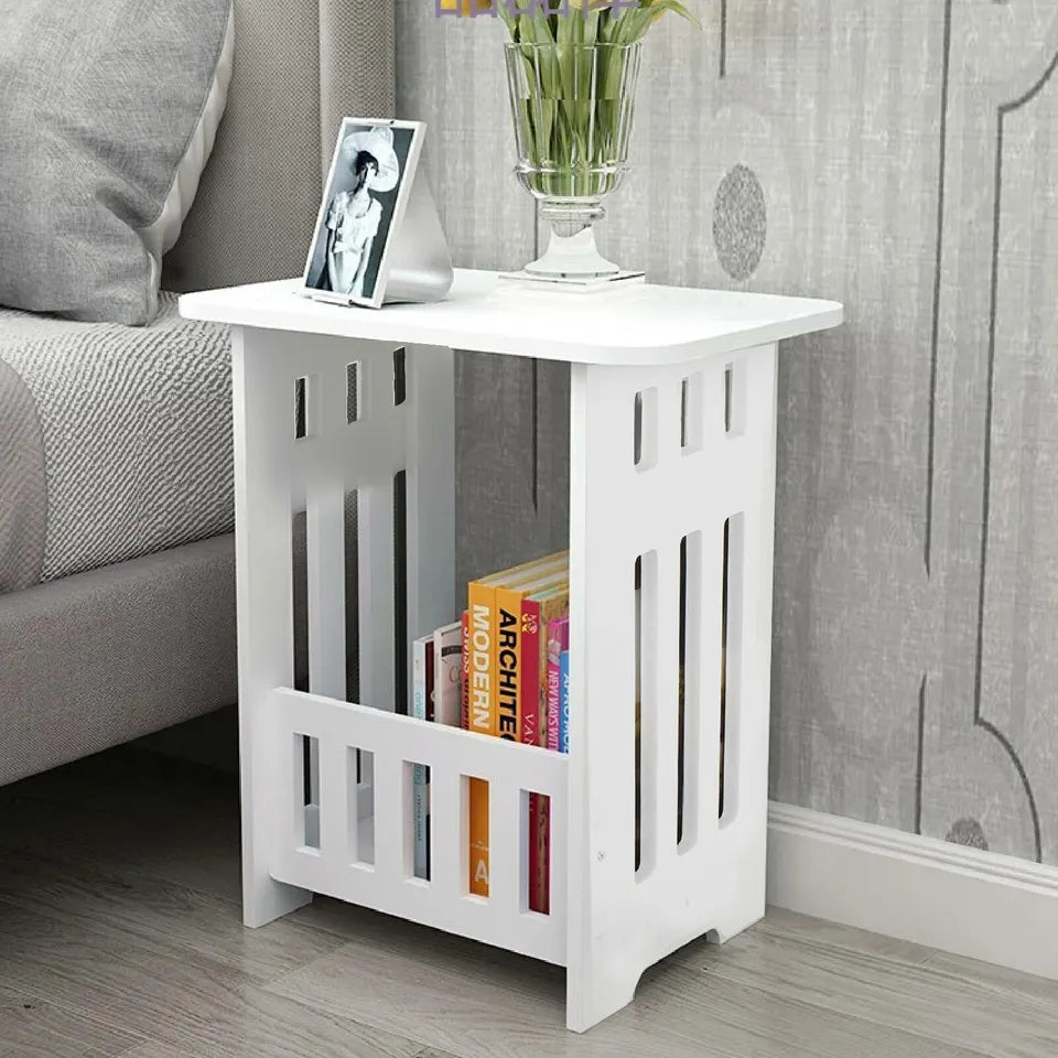 White Bedside Table