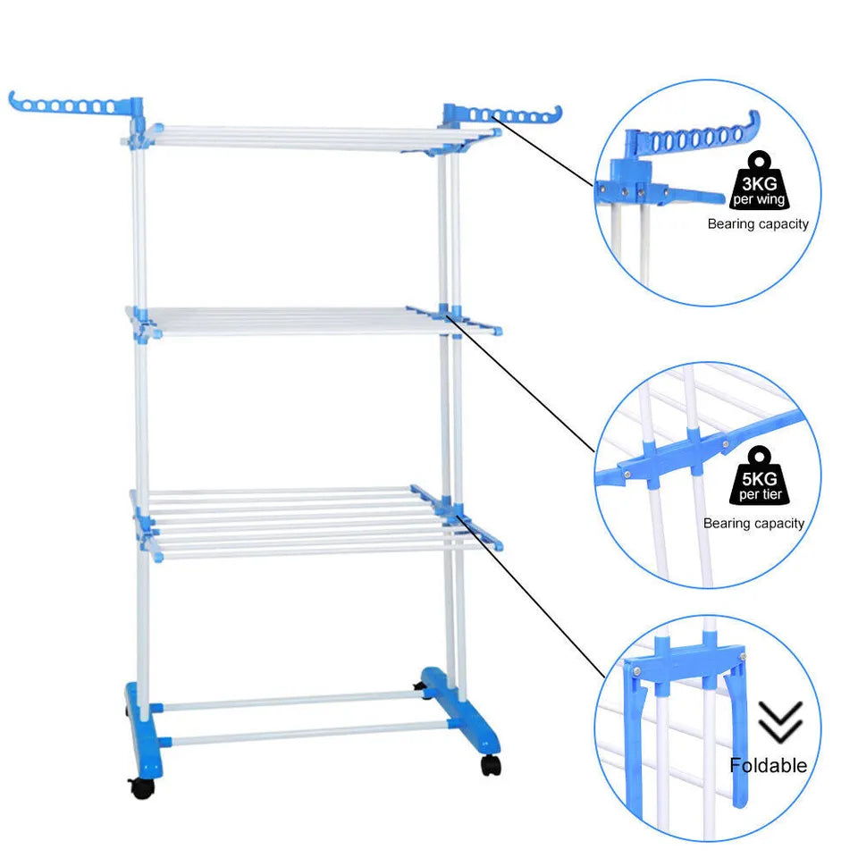 4 Tier Clothes Airer Dryer Rack