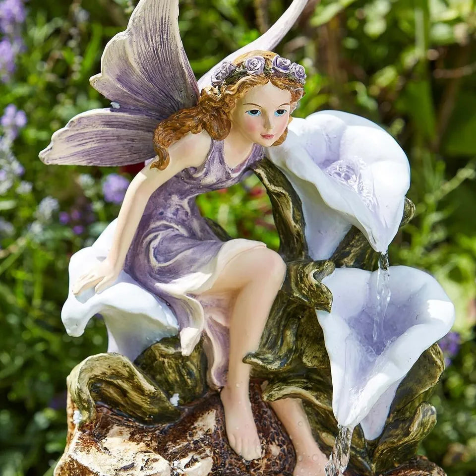 Solar Fairy Liliana Flower Fountain