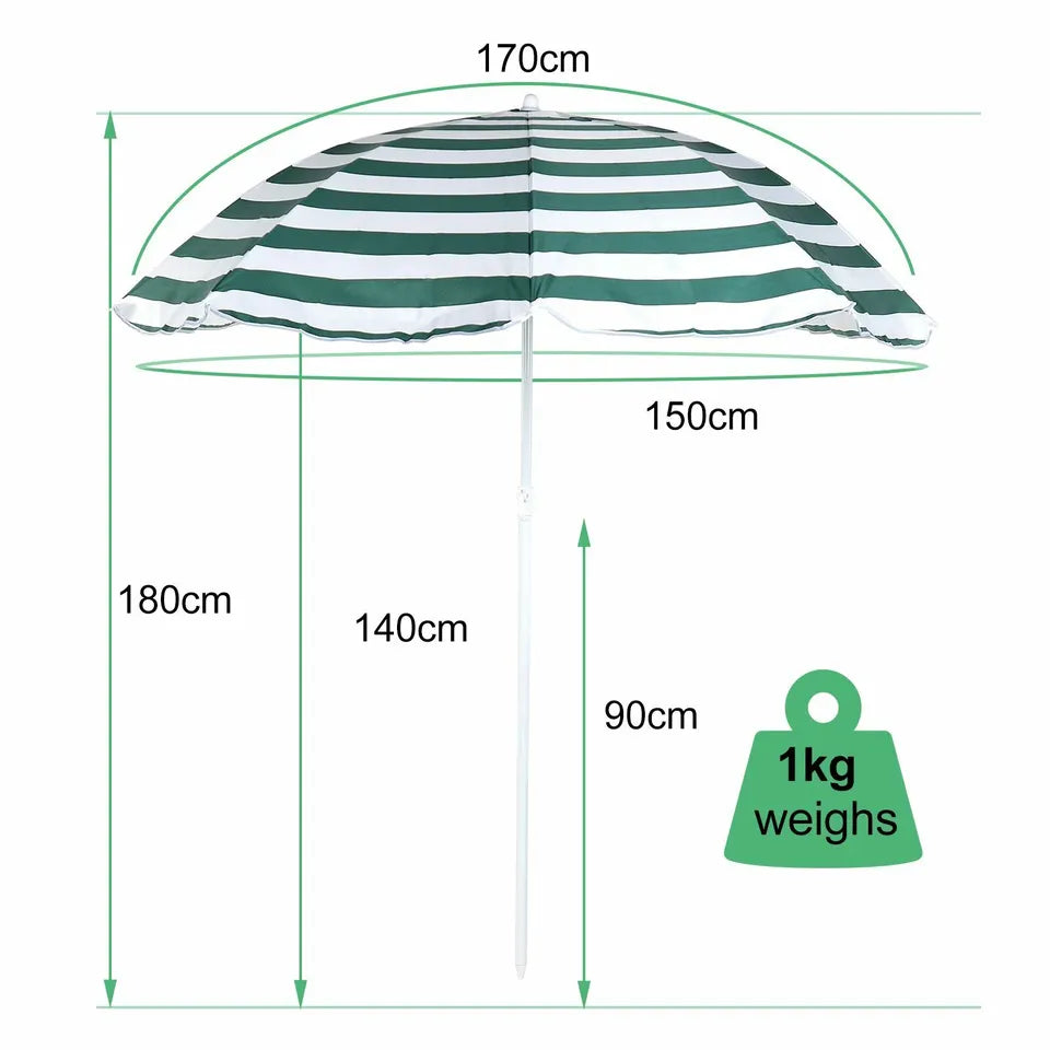 1.8m Beach Patio Umbrella Parasol