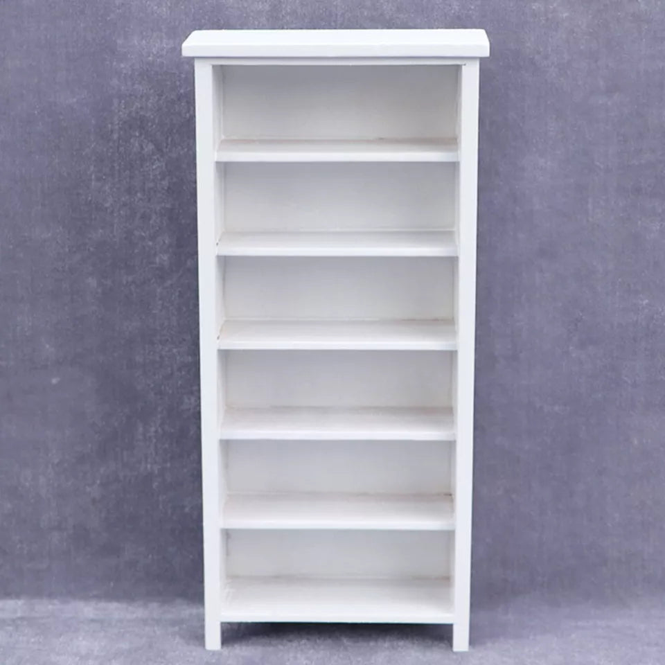 White Wooden Vertical Bookcase