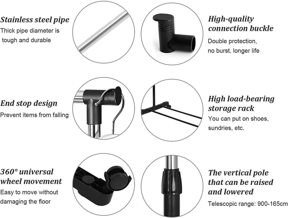 Heavy Duty Metal Single Rail