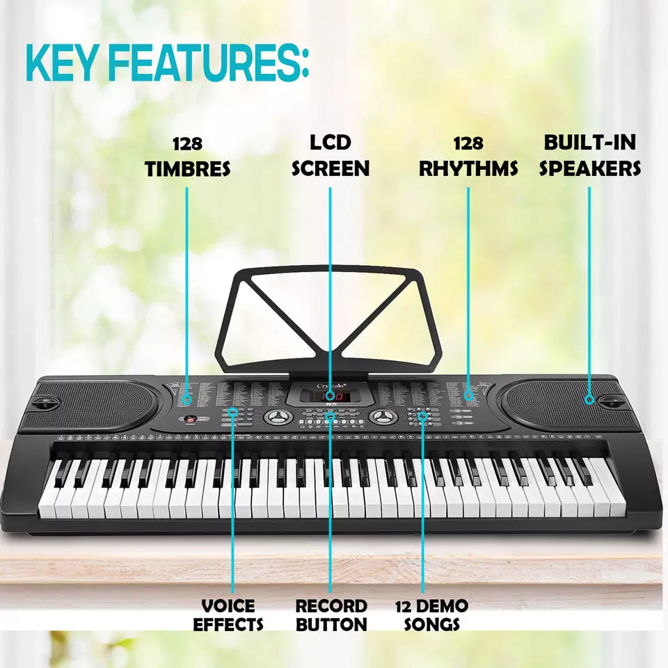 61 Keys Electronic Teaching Keyboard Digital Music Piano Instrument & Microphone