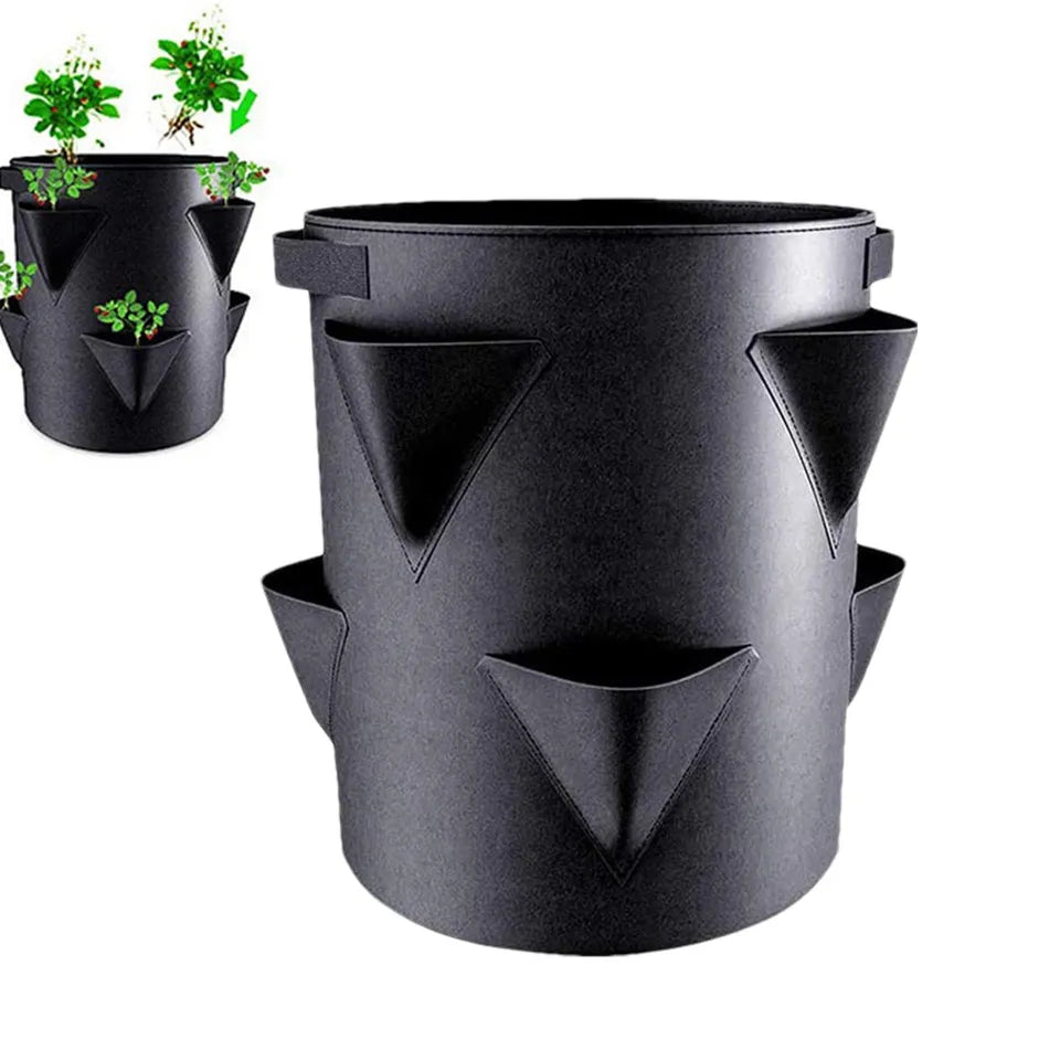 Planting Pots With 6 Side Grow Pockets