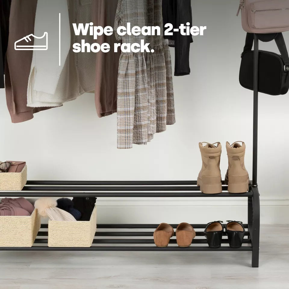 Clothes Rail With Shoe Rack