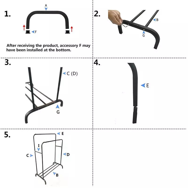 Heavy Duty Double Clothes Rail