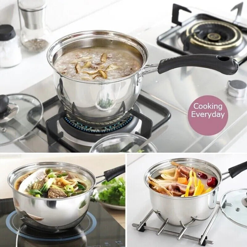 3Pcs Induction Non Stick Stainless Steel Cookware Set