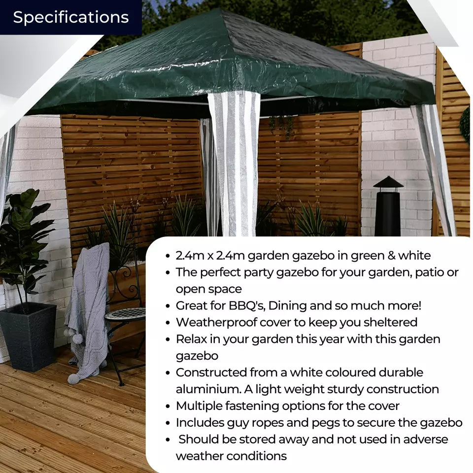 2.4m x 2.4m Outdoor Gazebo