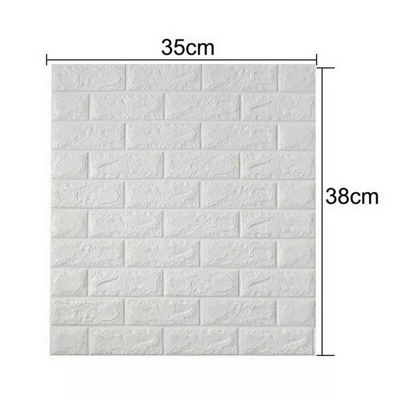 10X Large 3D Tile Brick Wall Sticker