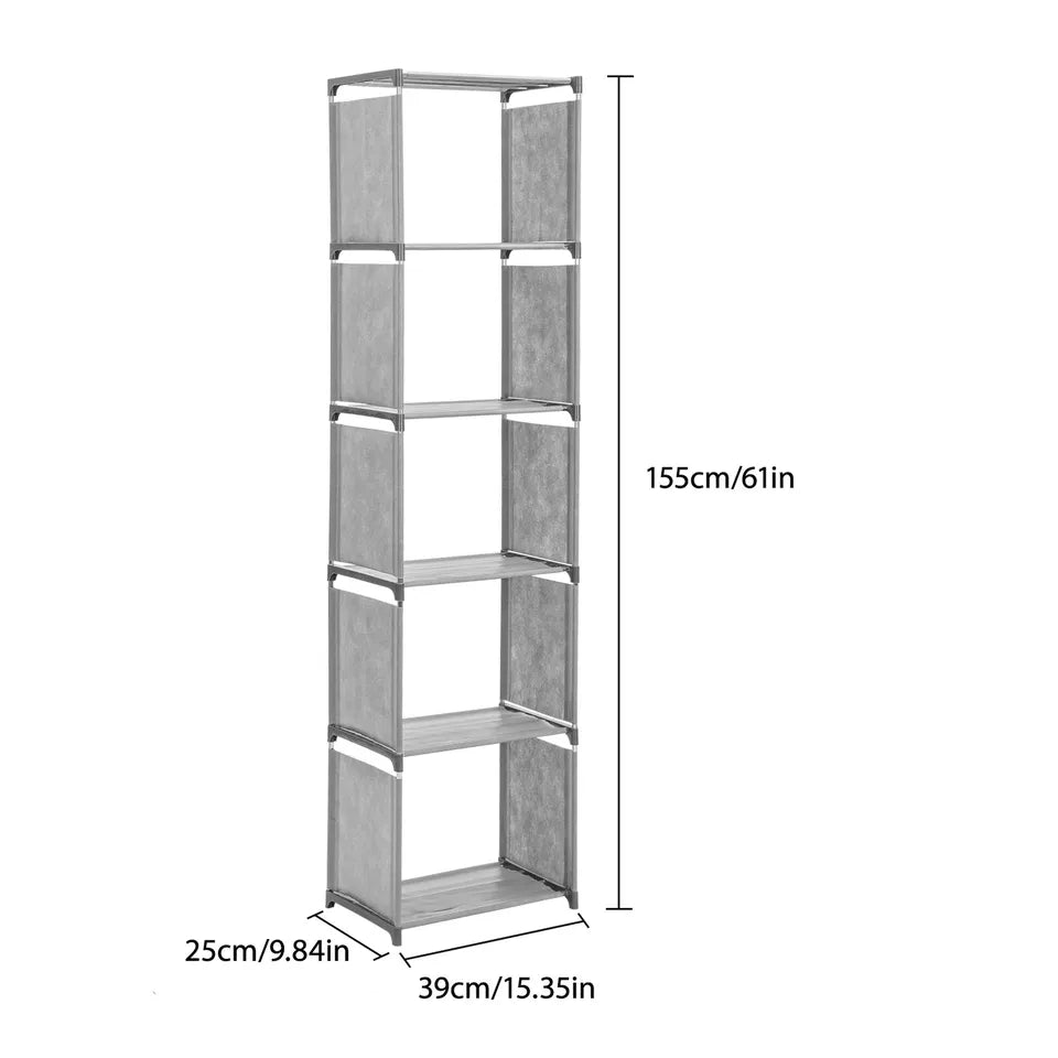 6 Tier 5 Cubes Modern Book Shelf