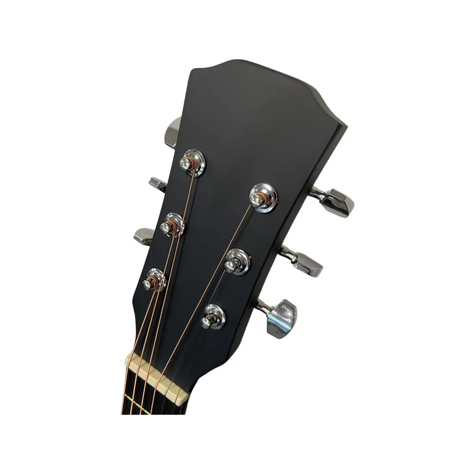 38 INCH ADULT SIZE BLACK ACOUSTIC GUITAR