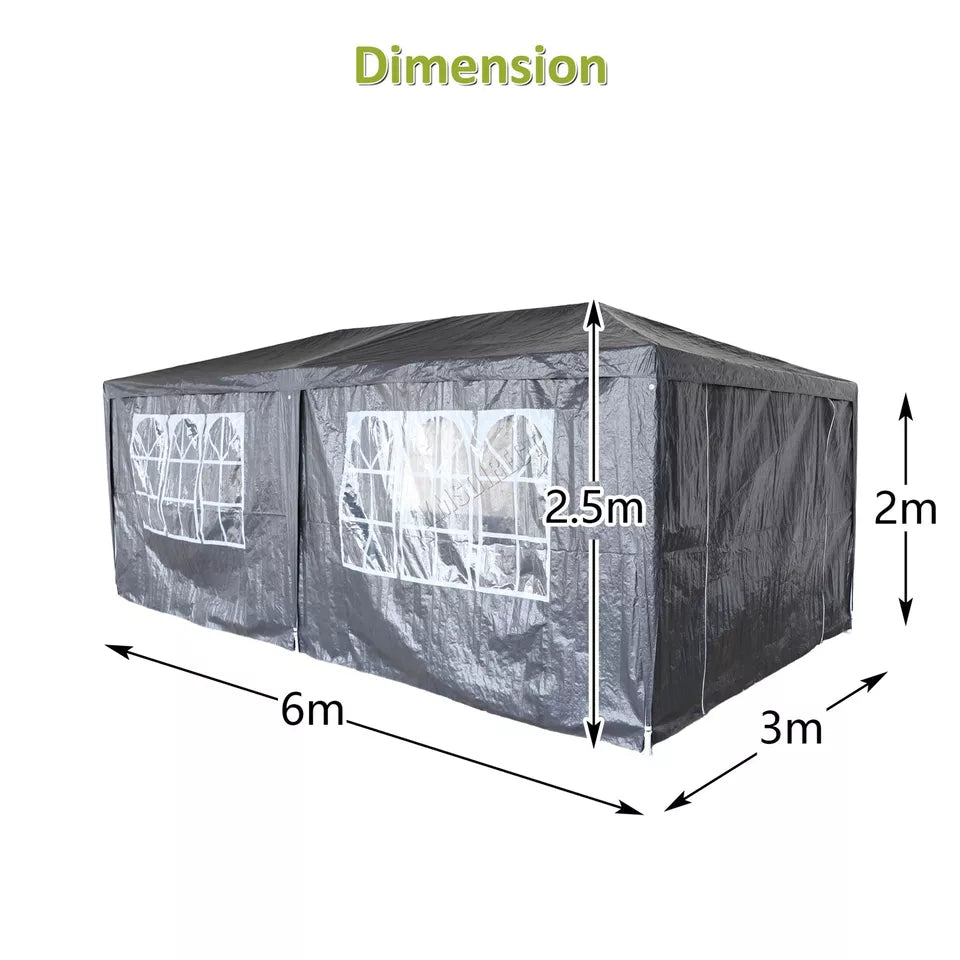 3x6m Garden PE Gazebo