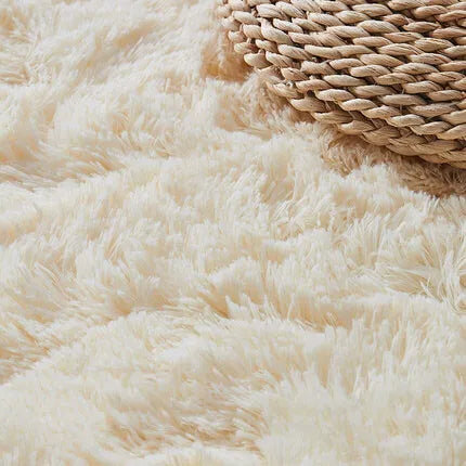 Cream Fluffy Shaggy Rug