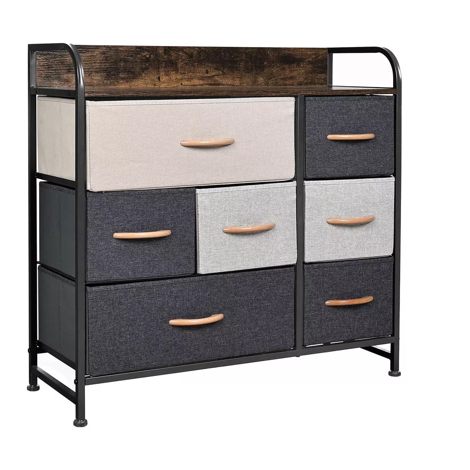 7-Drawers Fabric  Dresser