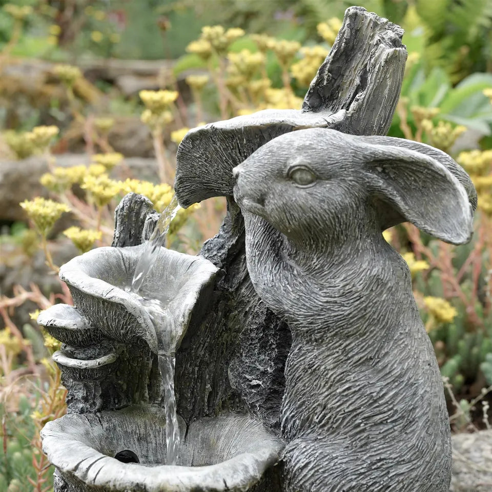 Rabbit Solar Water Fountain