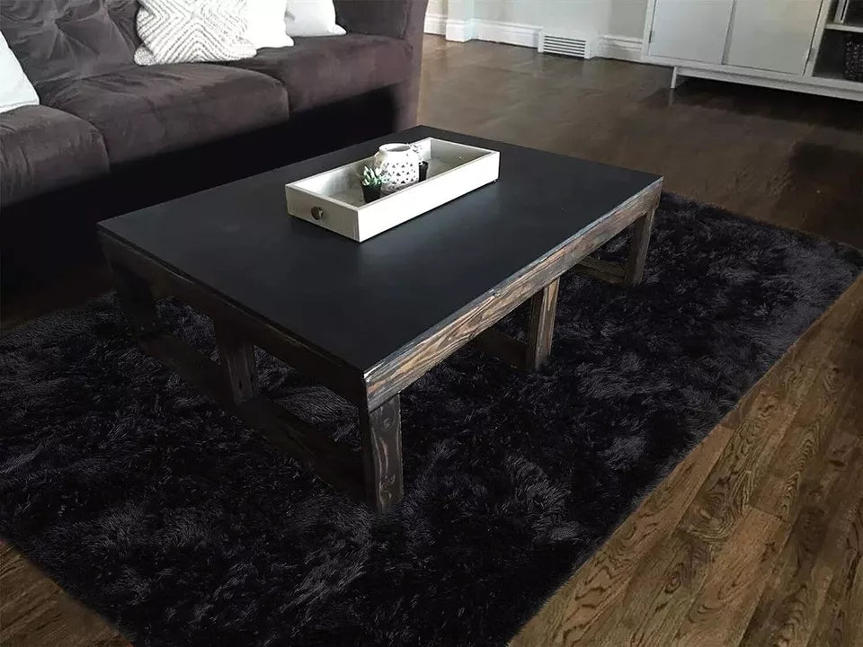 Black Thick Shaggy Rugs