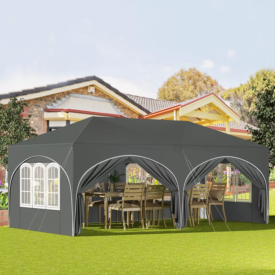 3x 6m Pop up Premium Gazebo with Sides