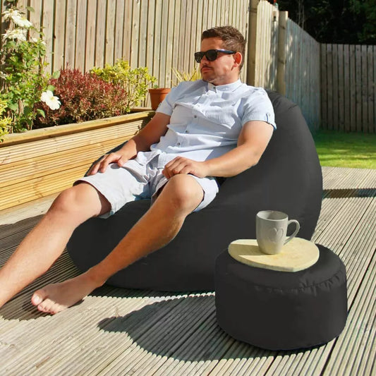 Giant Adult Beanbag With FootStool