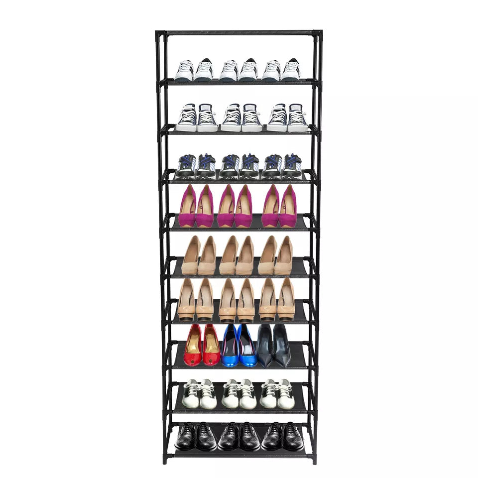 10 Tier Stackable Shoe Rack