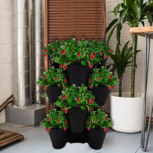 Trio Stackable Stacking Strawberry Planter